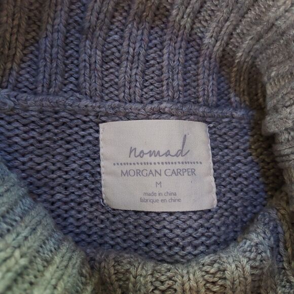 Anthro Nomad Morgan Carper Gray Fringe Sleeveless Side Slit Tunic Sweater Dress - Picture 10 of 14